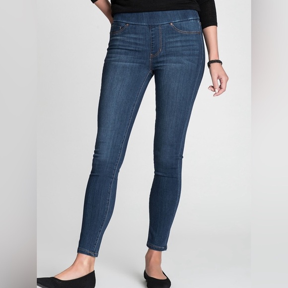 Liverpool Ankle Skinny Sienna 10/30 Pull-On Medium Blue Rinse Stretch - Picture 10 of 11